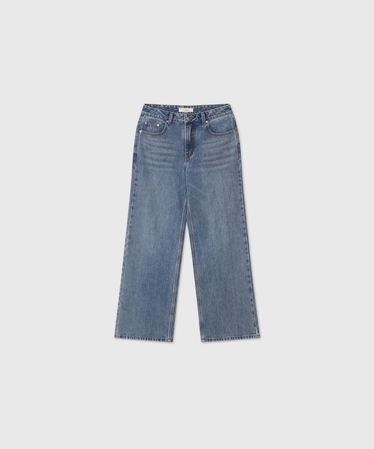 룩캐스트(LOOKAST) 408 세미 와이드 레그 데님 팬츠 / 408 SEMI WIDE LEG DENIM PANTS_2colors