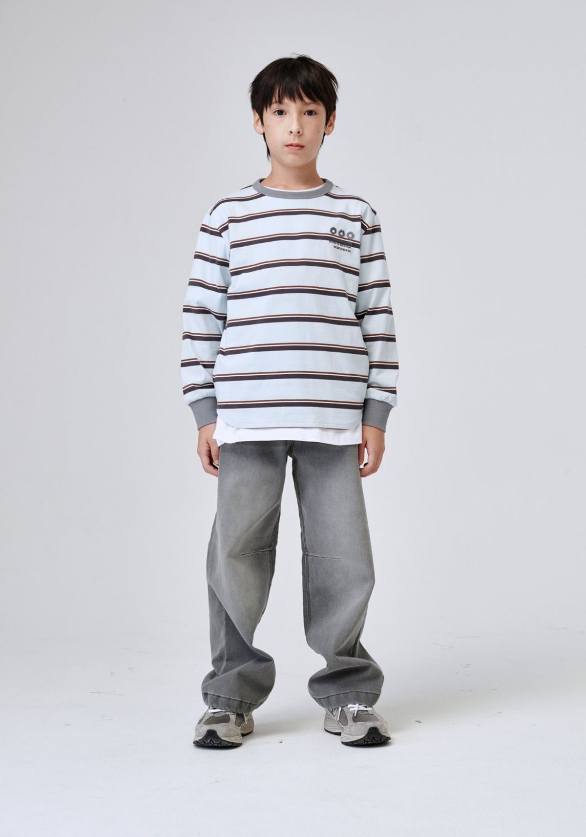 블루테일(BLUETAIL) AAG7TS06SB 스카이블루 스트라이프 티셔츠