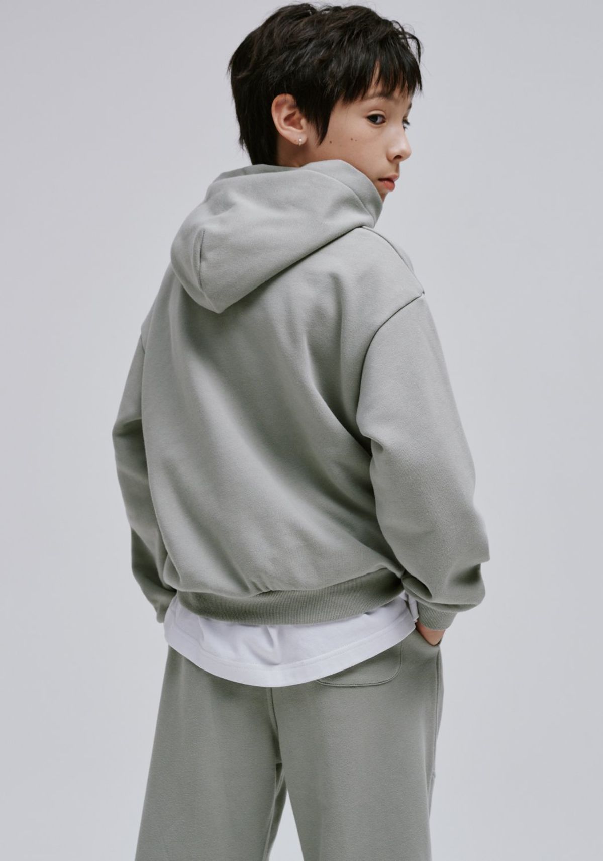 블루테일(BLUETAIL) AAG7TS08KK 카키 후드 티셔츠