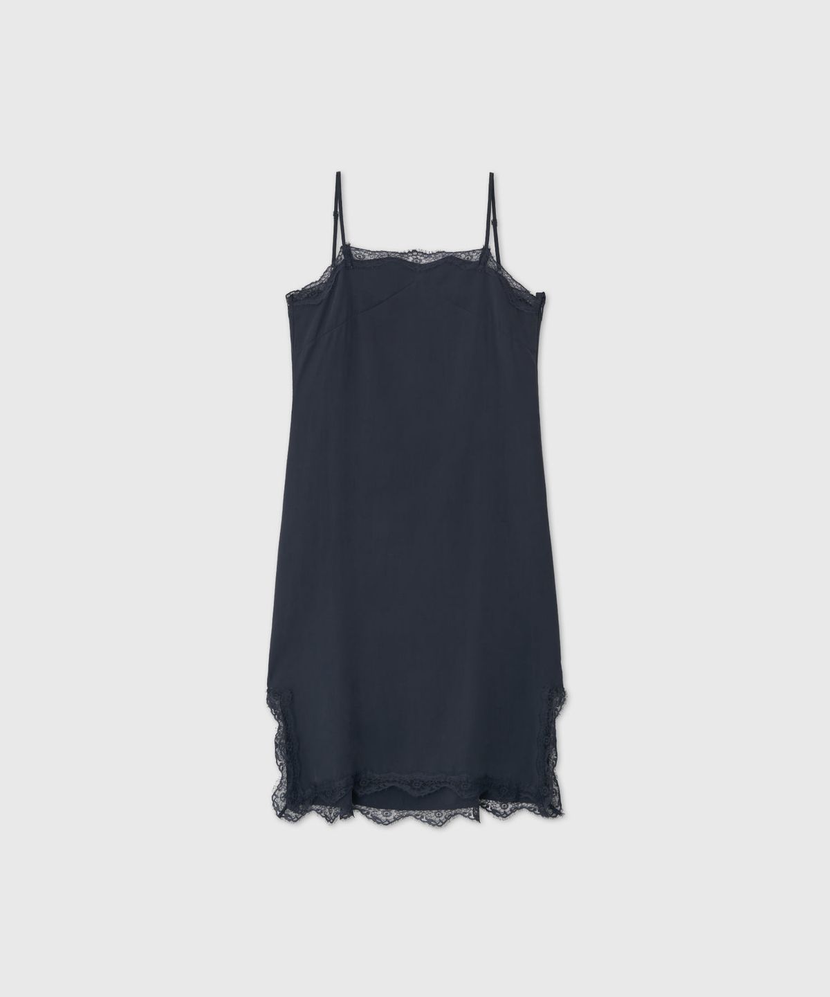 룩캐스트(LOOKAST) 큐프라 레이스 슬립 원피스_네이비 / CUPRA LACE SLIP ONE PIECE_NAVY