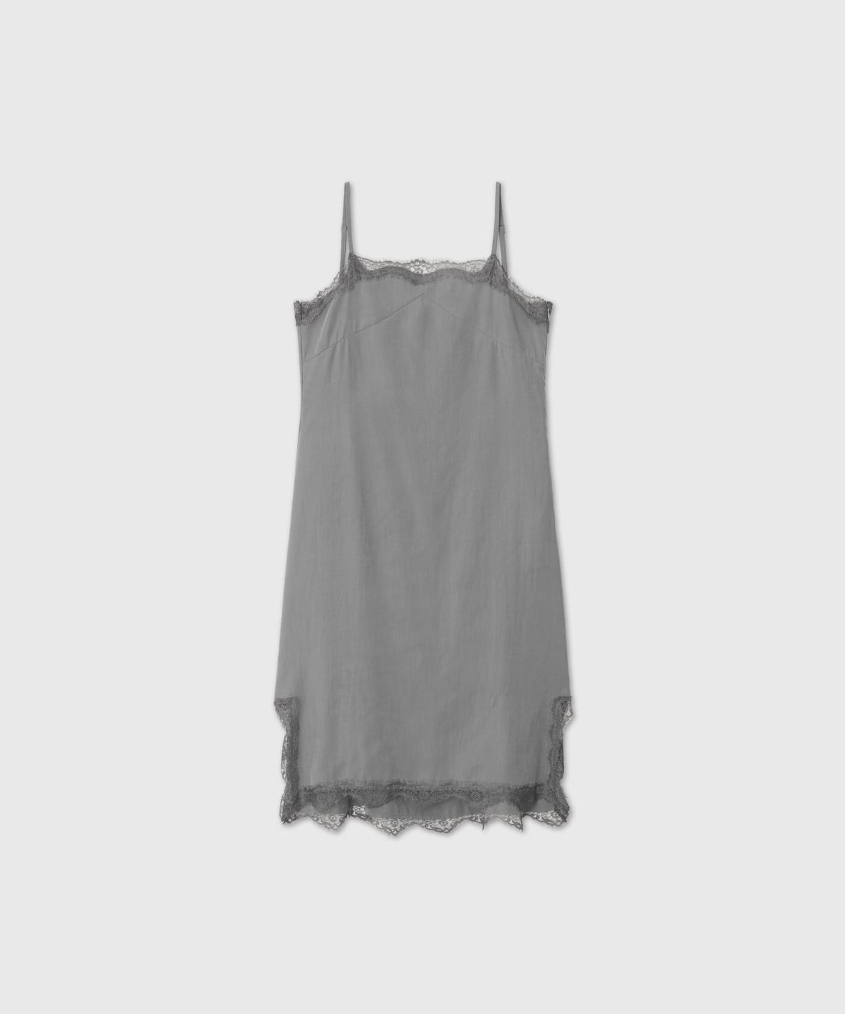 룩캐스트(LOOKAST) 큐프라 레이스 슬립 원피스_그레이 / CUPRA LACE SLIP ONE PIECE_GREY