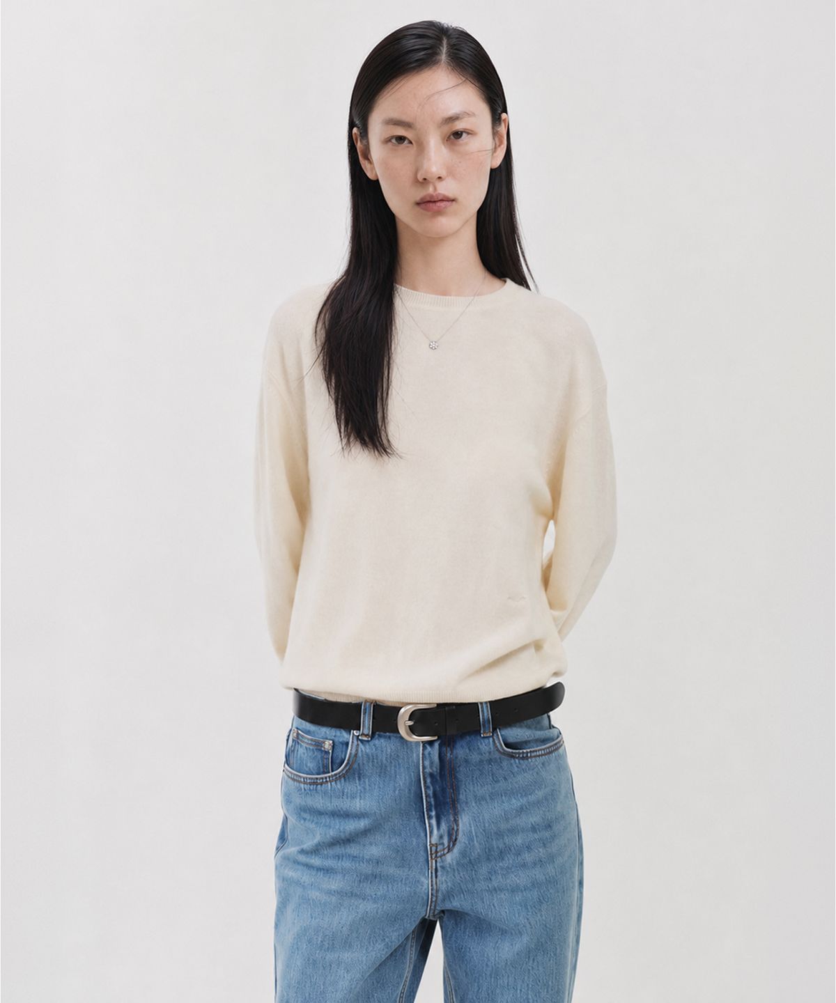 룩캐스트(LOOKAST) 캐시미어 에센셜 라운드넥 니트 / CASHMERE ESSENTIAL ROUND NECK KNIT_5colors