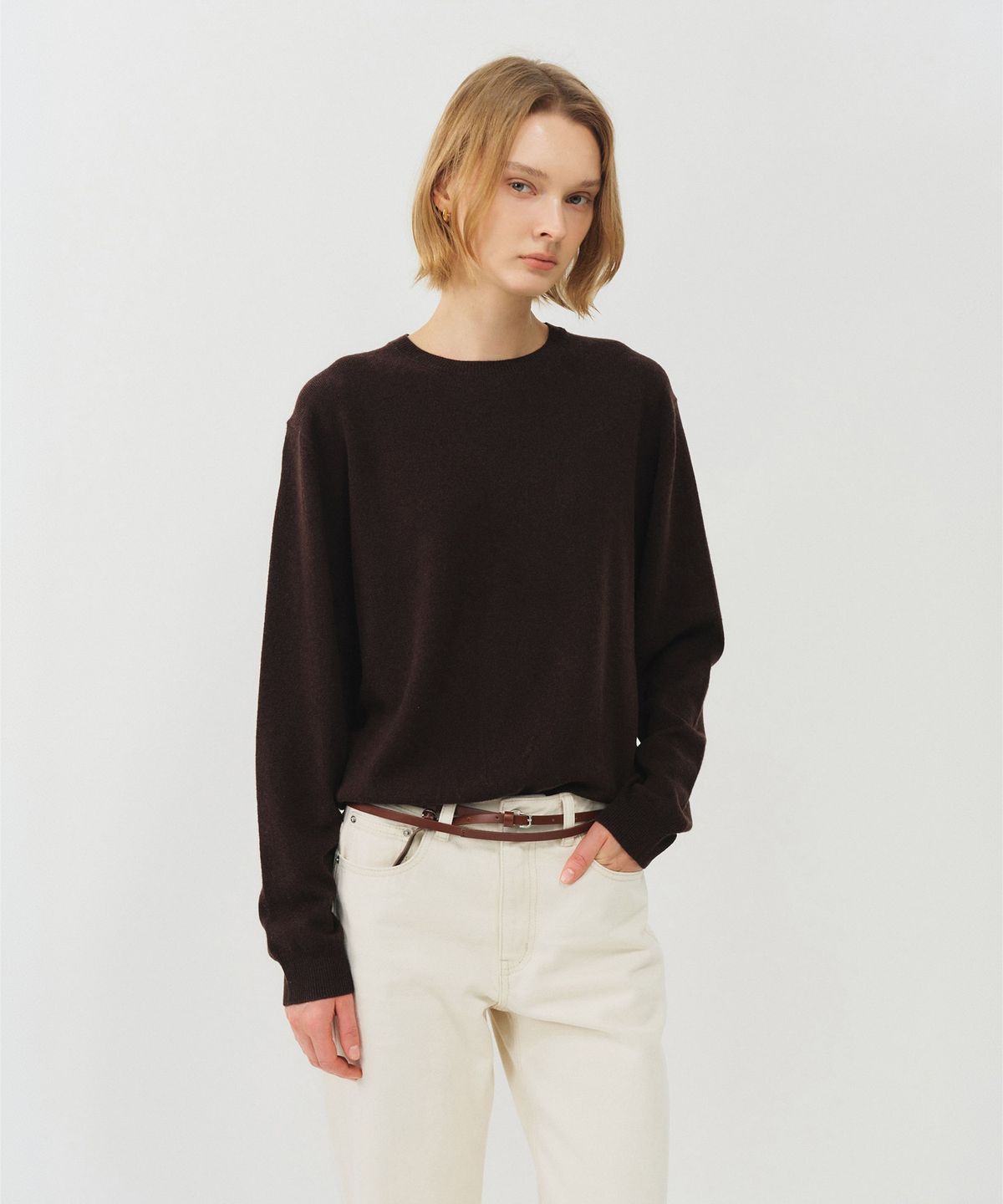룩캐스트(LOOKAST) 캐시미어 에센셜 라운드넥 니트 / CASHMERE ESSENTIAL ROUND NECK KNIT_5colors