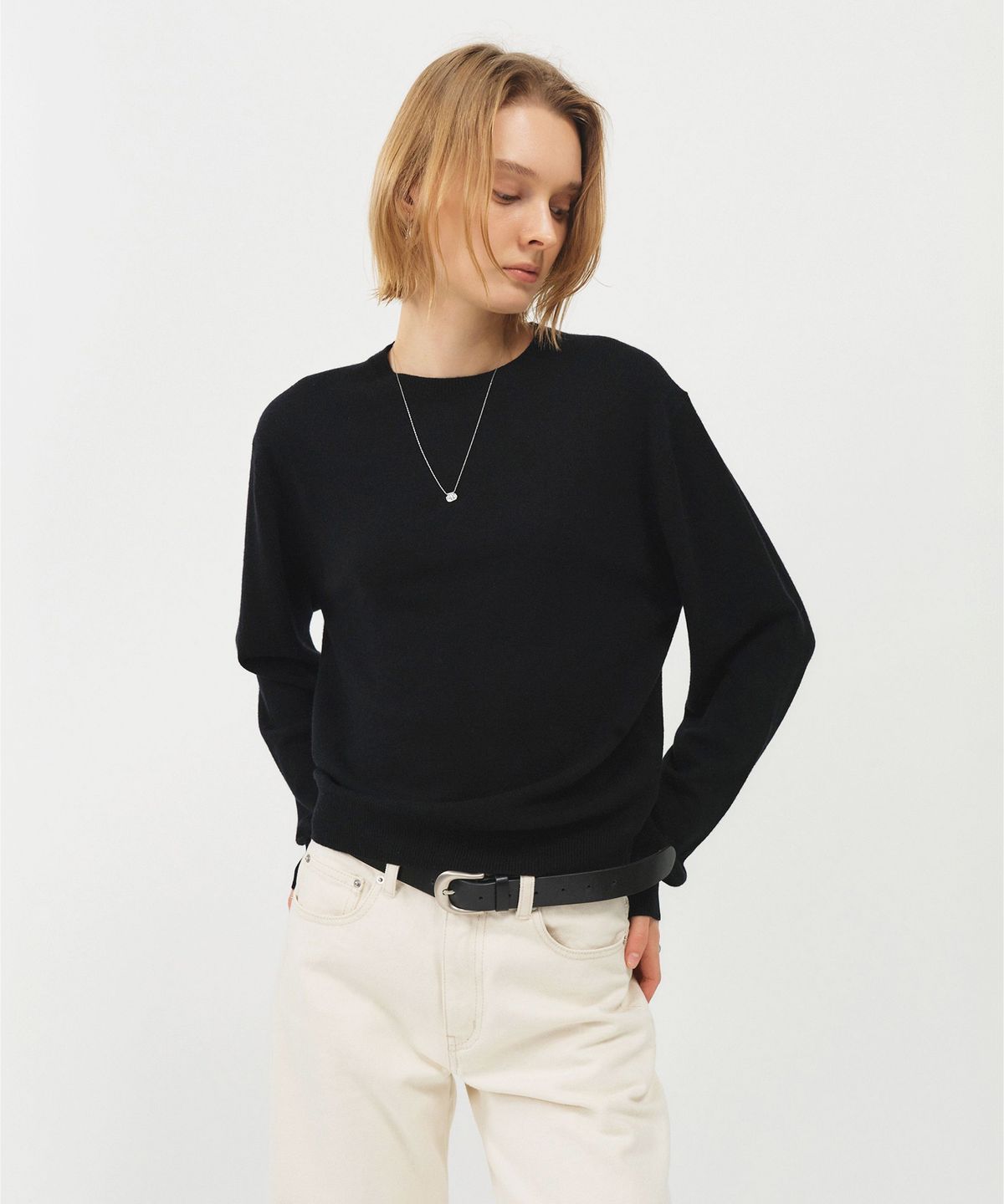 룩캐스트(LOOKAST) 캐시미어 에센셜 라운드넥 니트 / CASHMERE ESSENTIAL ROUND NECK KNIT_5colors
