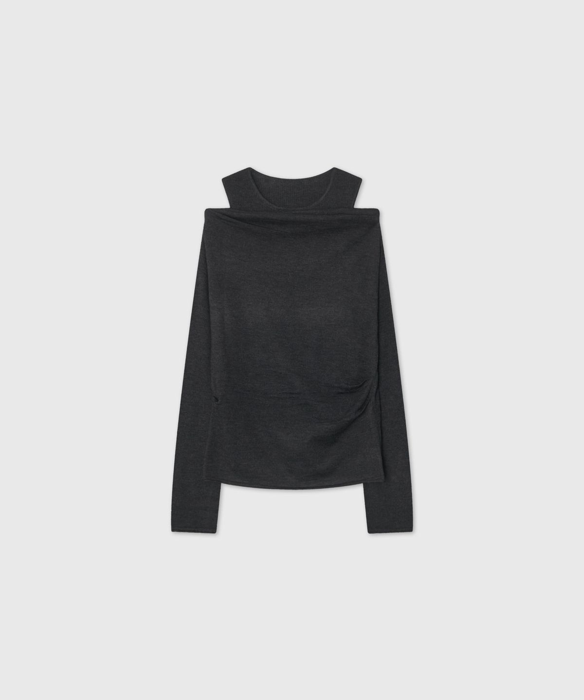 룩캐스트(LOOKAST) 울 실크 오프숄더 레이어드 니트 / WOOL SILK OFF-SHOULDER LAYERED KNIT_2colors