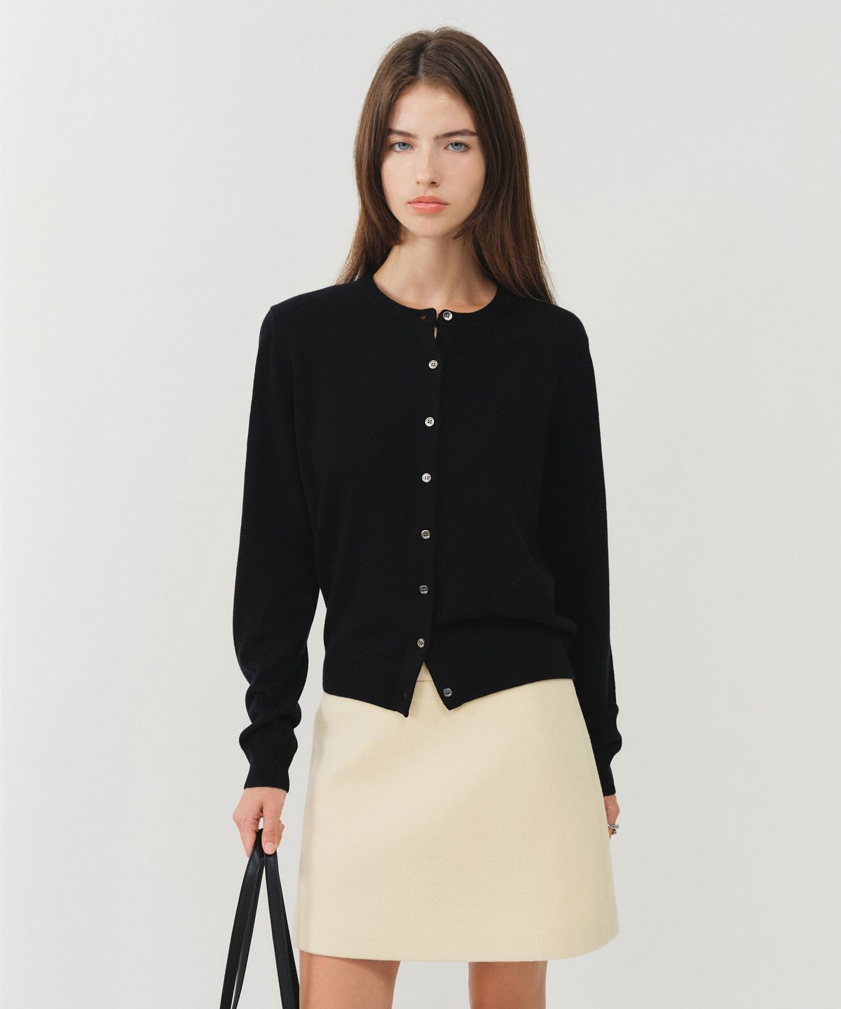 룩캐스트(LOOKAST) 캐시미어 에센셜 라운드넥 가디건 / CASHMERE ESSENTIAL ROUND NECK CARDIGAN_5colors