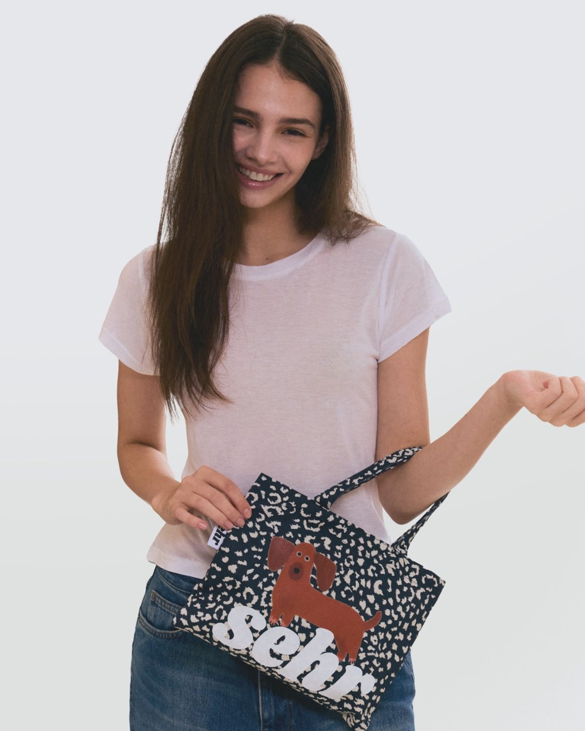 세르(SEHR) My Puppy Leopard Mini Bag (Navy)
