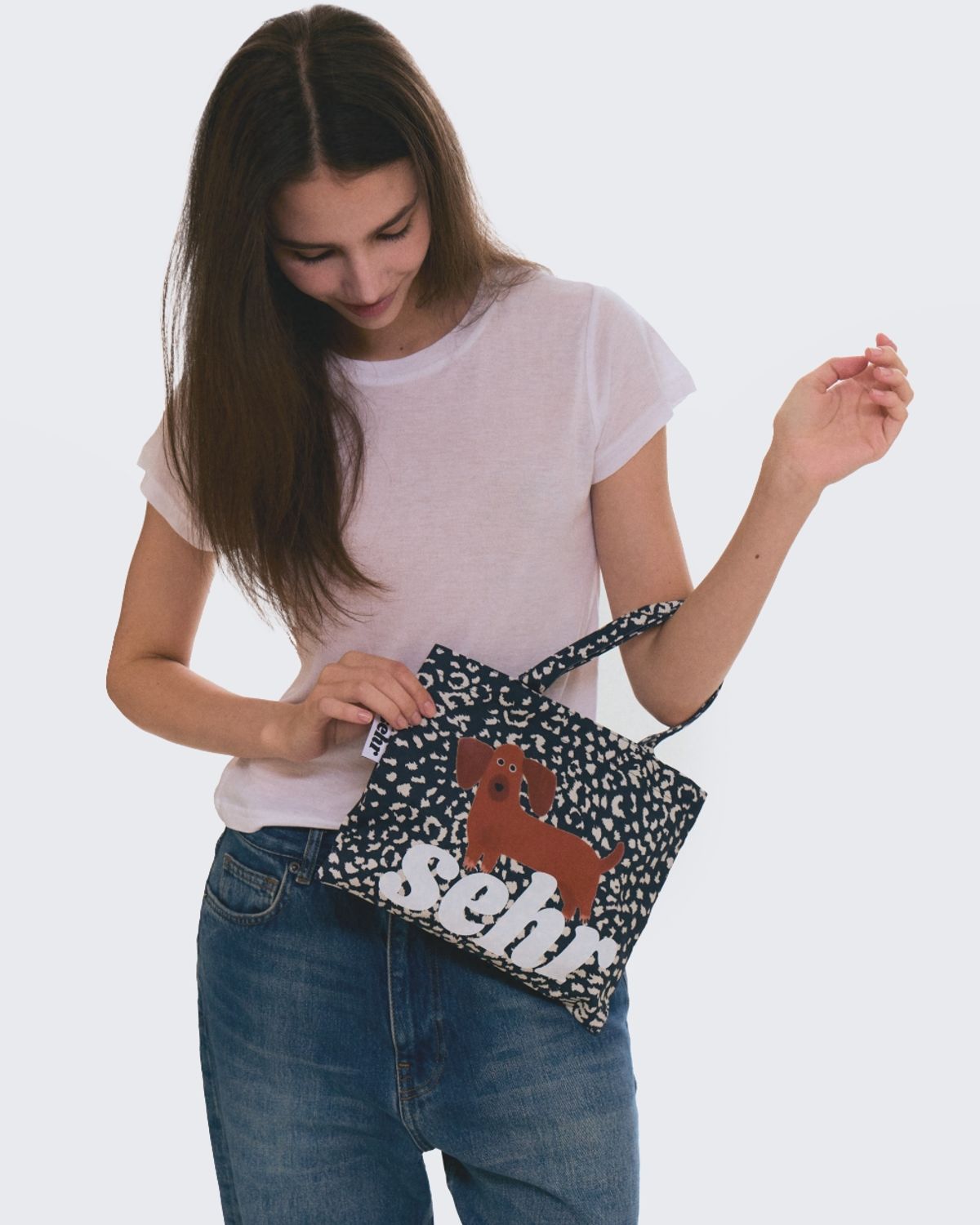 세르(SEHR) My Puppy Leopard Mini Bag (Navy)