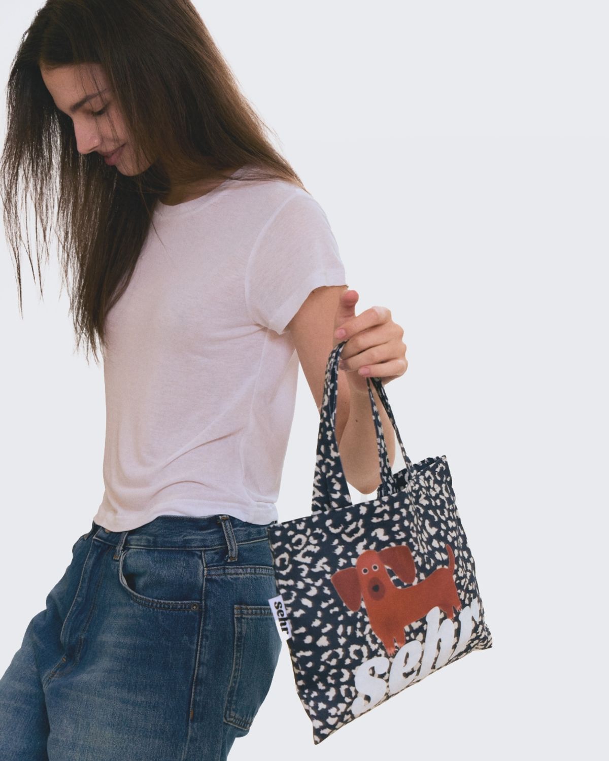 세르(SEHR) My Puppy Leopard Mini Bag (Navy)