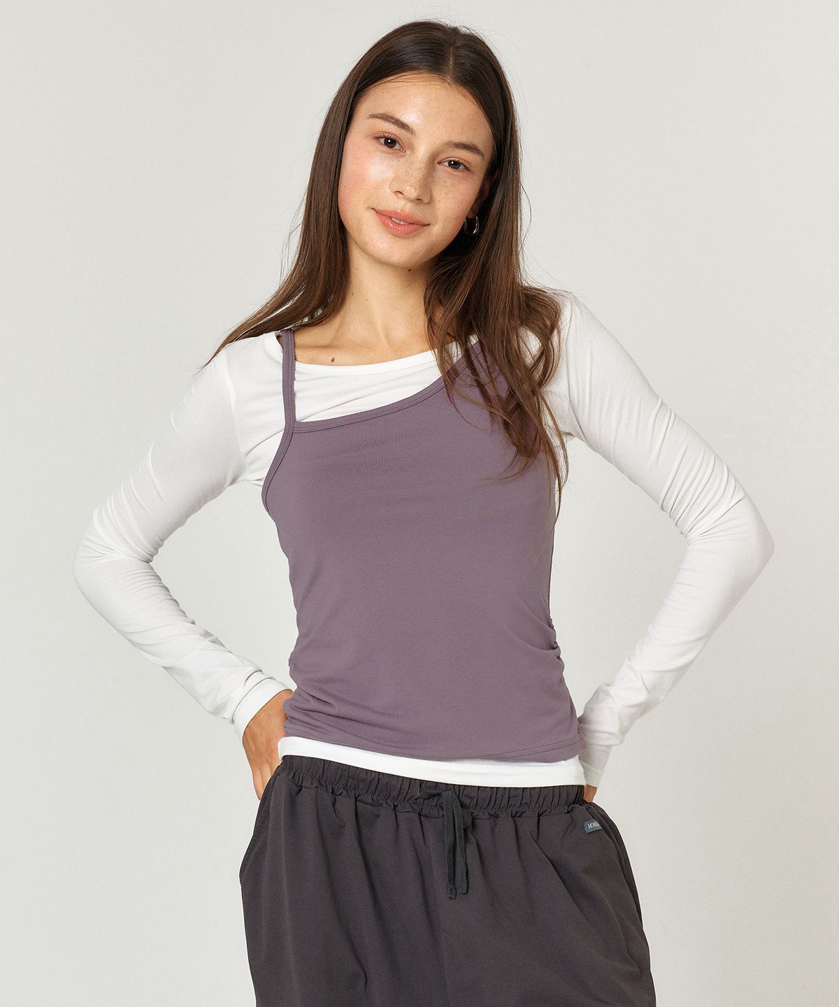 꾸아페(QUAFE) 2 WAY LAYERED SLEEVELESS TOP SET_6color