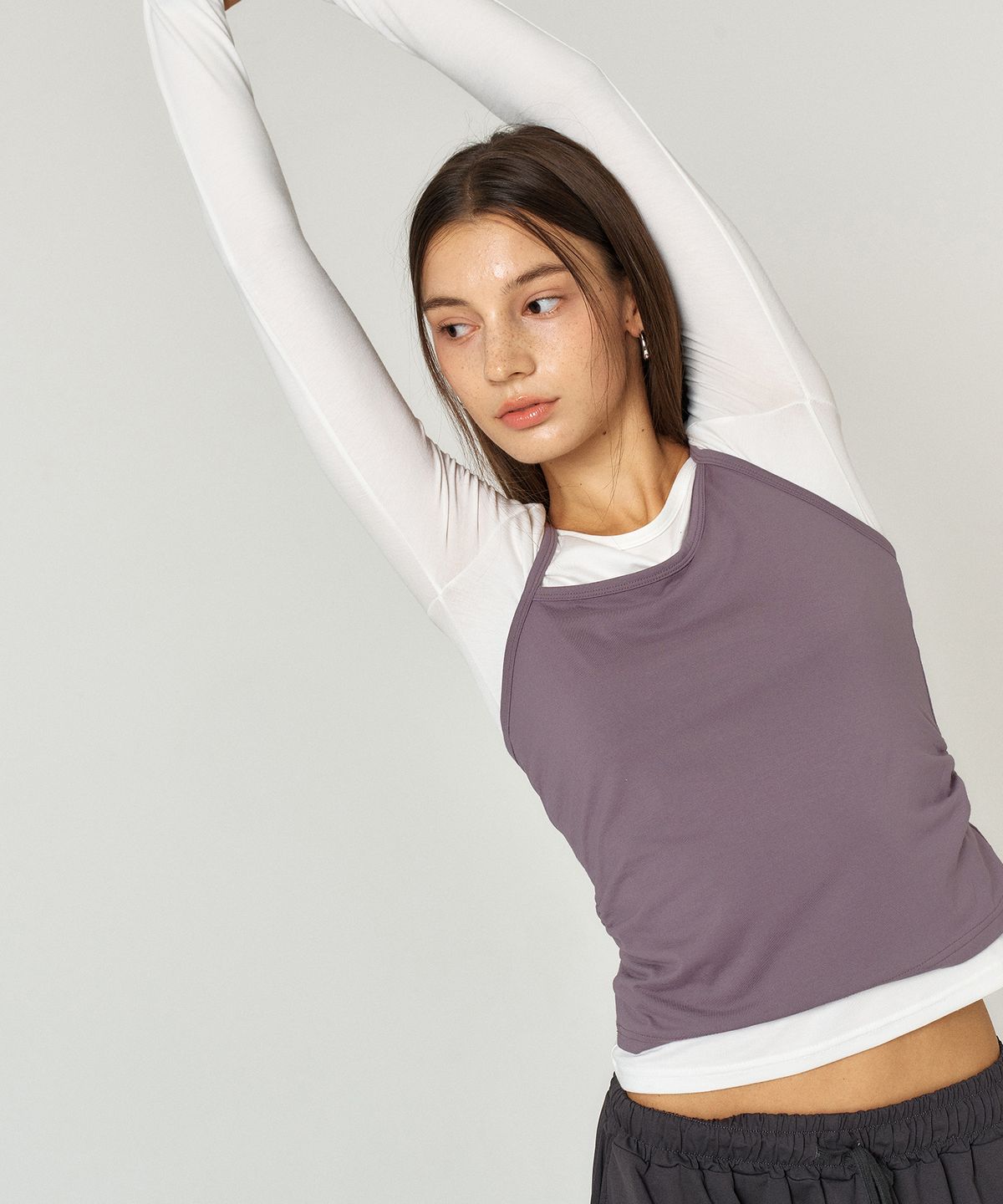 꾸아페(QUAFE) 2 WAY LAYERED SLEEVELESS TOP SET_6color