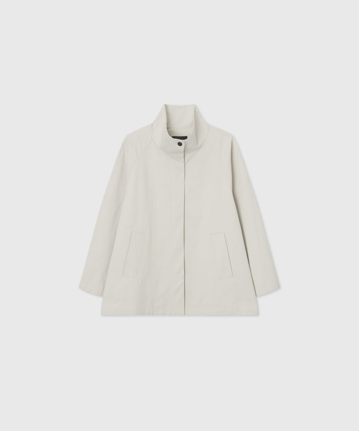 룩캐스트(LOOKAST) 하이 넥 코튼 하프 자켓_라이트 그레이 / HIGH NECK COTTON HALF JACKET_LIGHT GREY