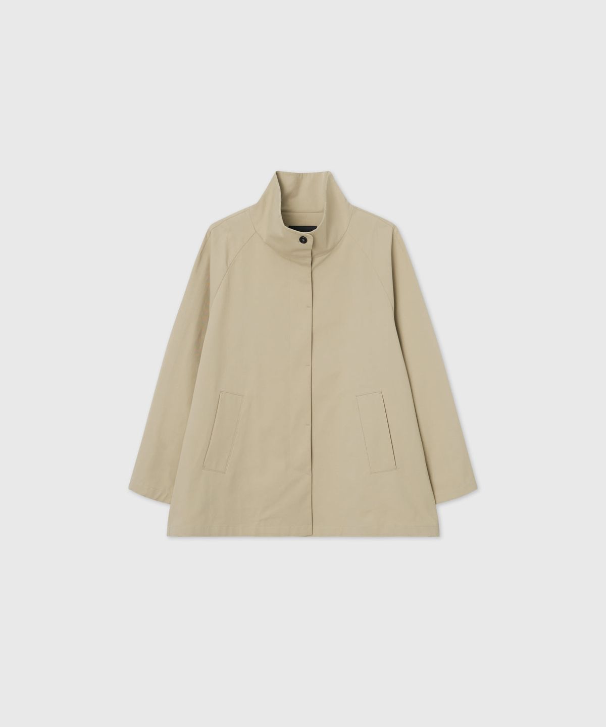 룩캐스트(LOOKAST) 하이 넥 코튼 하프 자켓_베이지 / HIGH NECK COTTON HALF JACKET_BEIGE