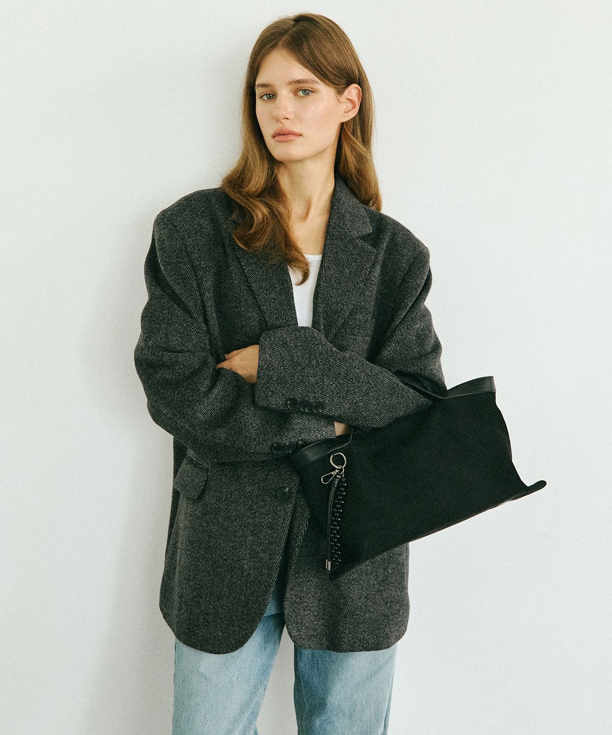 모어모르(MOREMORR) MARGE BAG _ black스웨이드 백 숄더백 토트백 가방
