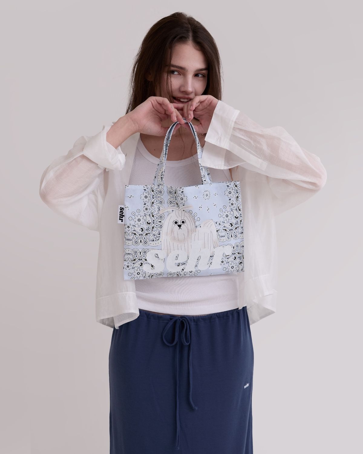 세르(SEHR) My Puppy Paisley Mini Bag (Light Blue)