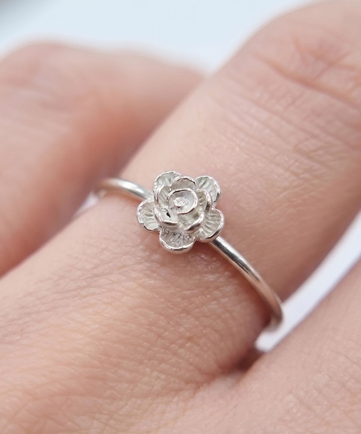 엘렌쥬얼리(HELENE JEWELRY) 실버 925 Silver 샤론 플라워 미스 링 은 실 반지