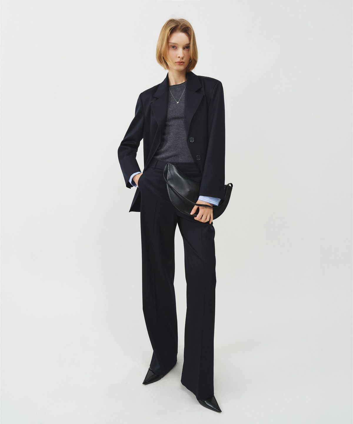 룩캐스트(LOOKAST) 울 투웨이 시그니처 커프스 블레이저_네이비 / WOOL TWO-WAY SIGNATURE CUFFS BLAZER_NAVY