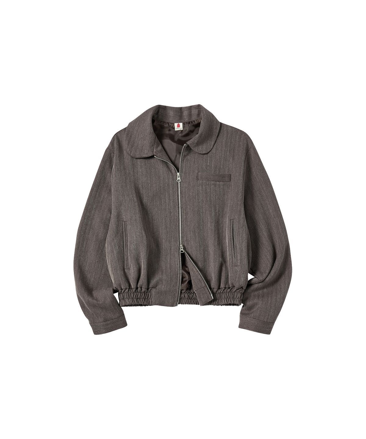 꼬모니노즈(COMONINOZ) W HERRINGBONE JUMPER [BROWN]