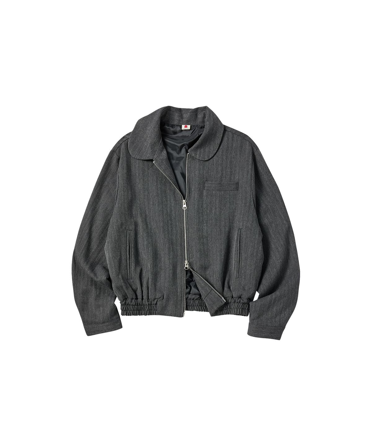 꼬모니노즈(COMONINOZ) W HERRINGBONE JUMPER [BLACK]