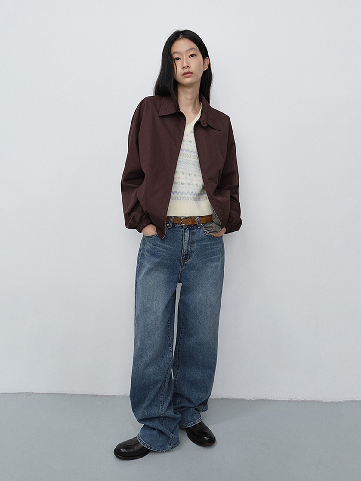 던스트(DUNST) D-BUCKLE SUEDE BELT_UDBE6F209_CAMEL