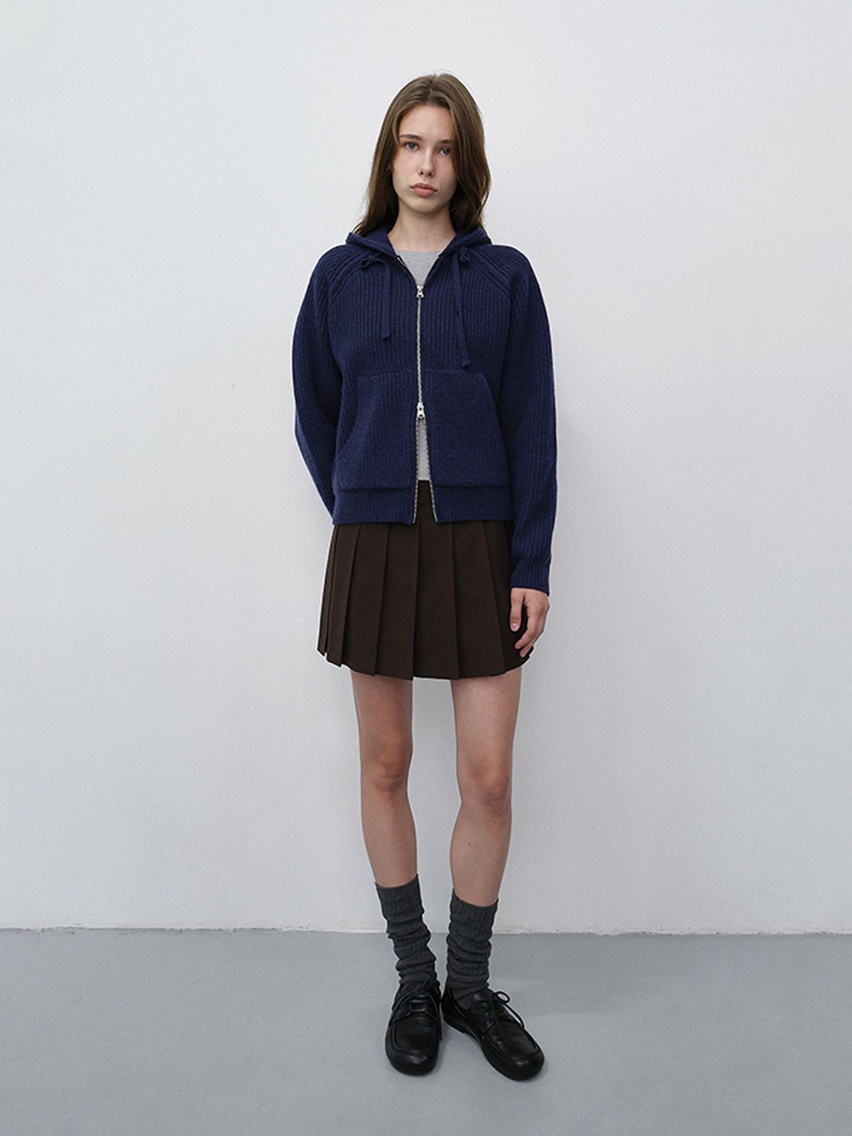 던스트(DUNST) PLEATS MINI SKIRT_UDSK6C203_BROWN