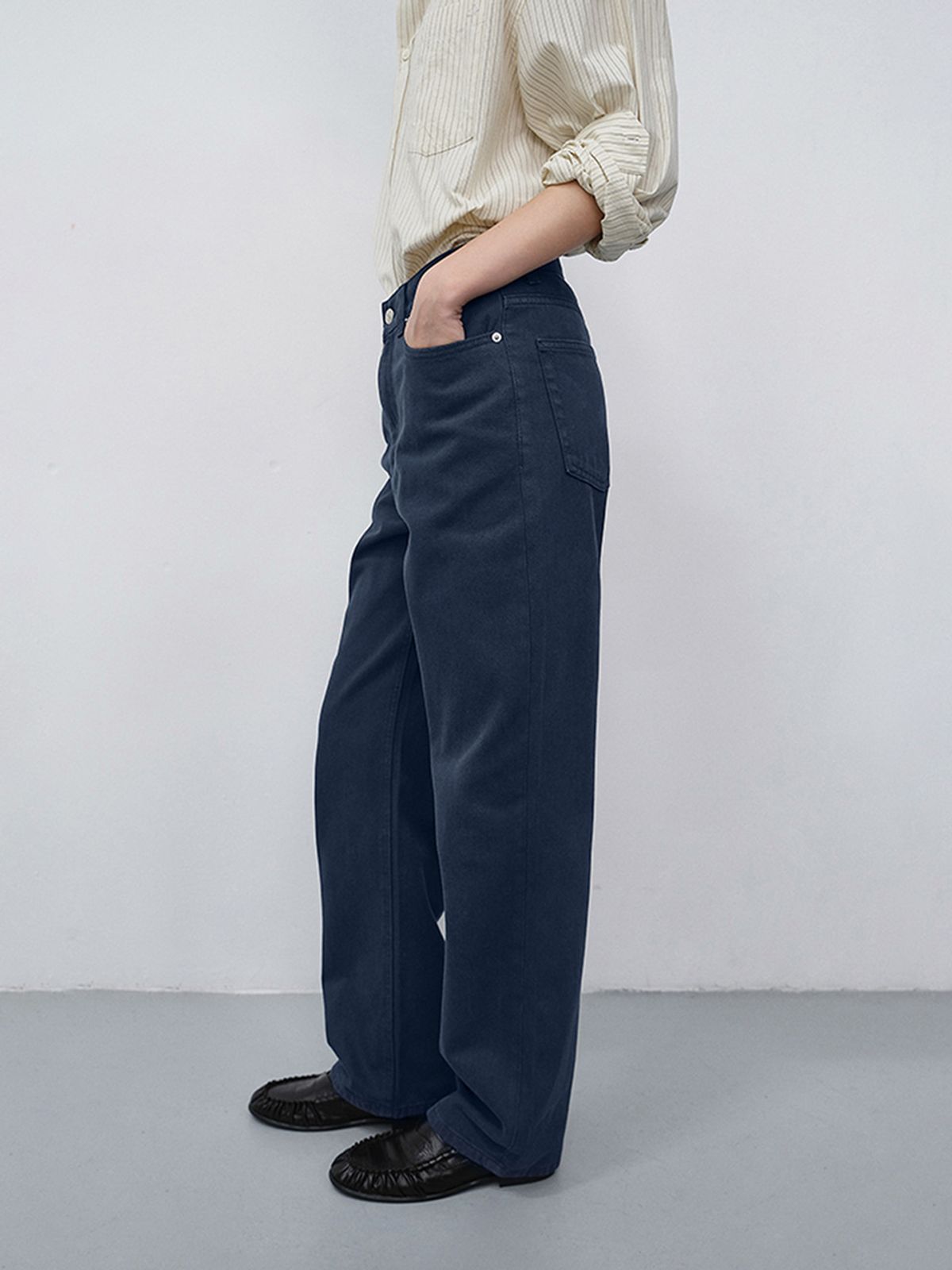 던스트(DUNST) ESSENTIAL STRAIGHT COLORED JEANS_UDPA6C208_BLUE NAVY
