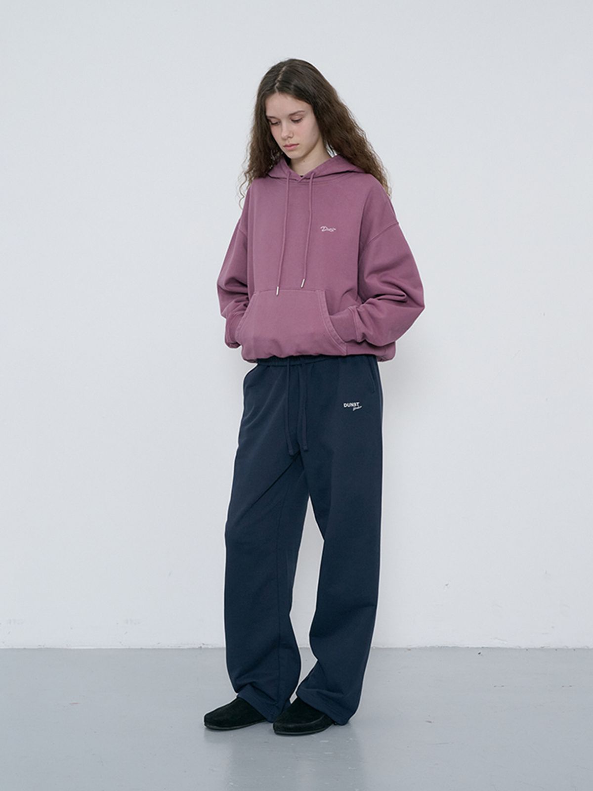 던스트(DUNST) UNISEX GARMENT DYED HOODIE_UDTS6C114_PURPLE
