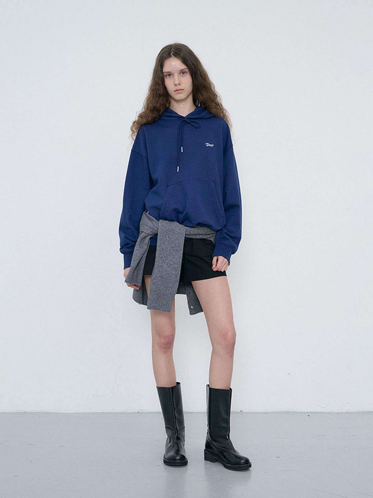 던스트(DUNST) UNISEX GARMENT DYED HOODIE_UDTS6C114_NAVY