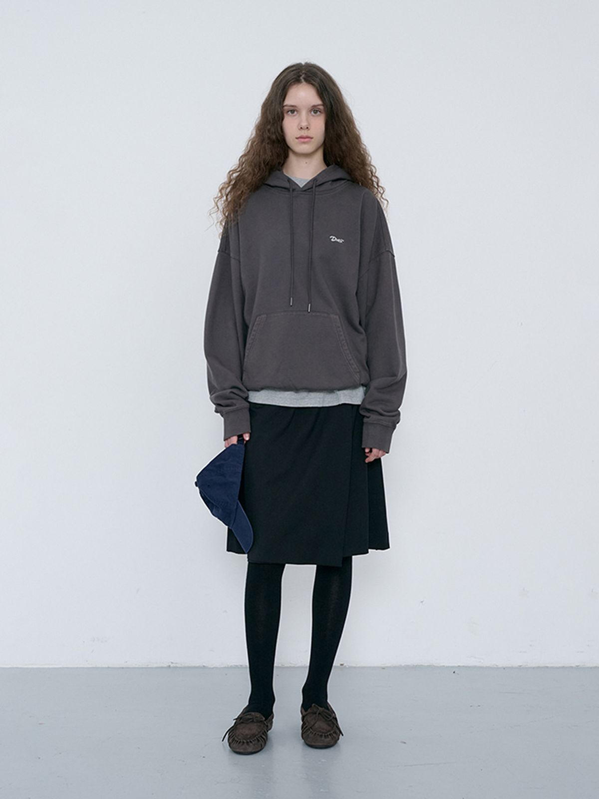 던스트(DUNST) UNISEX GARMENT DYED HOODIE_UDTS6C114_BLACK