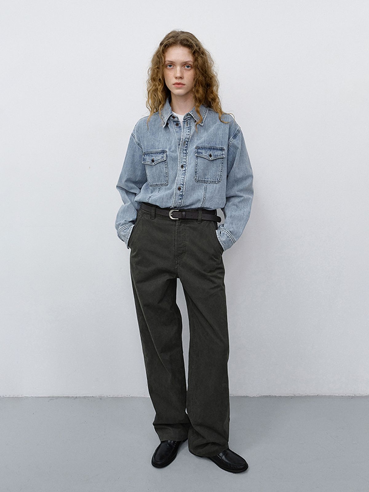 던스트(DUNST) UNISEX CLASSIC DENIM SHIRT_UDSH6C105_LIGHT BLUE