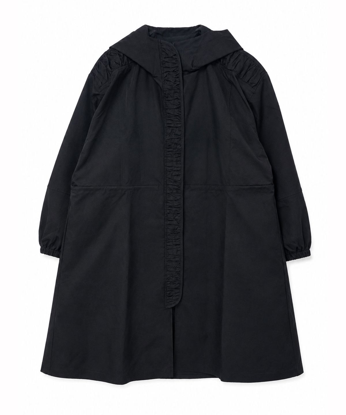 바스카라(VASCARA) Shirring Hooded Long Jumper (3Colors)