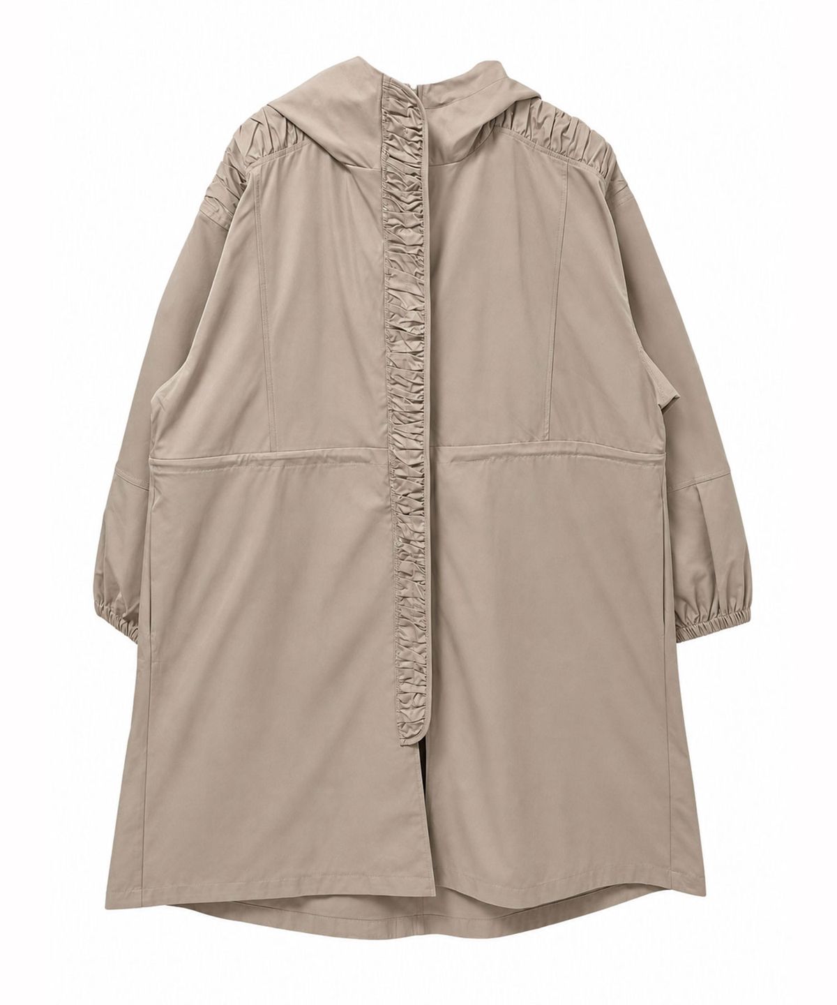 바스카라(VASCARA) Shirring Hooded Long Jumper (3Colors)