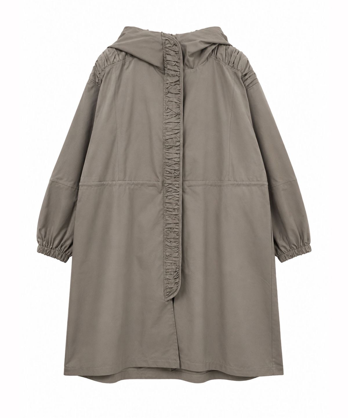 바스카라(VASCARA) Shirring Hooded Long Jumper (3Colors)