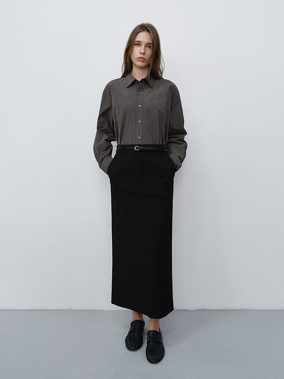 던스트(DUNST) UNISEX REFINED COTTON SHIRT_UDSH6C101_MUSHROOM
