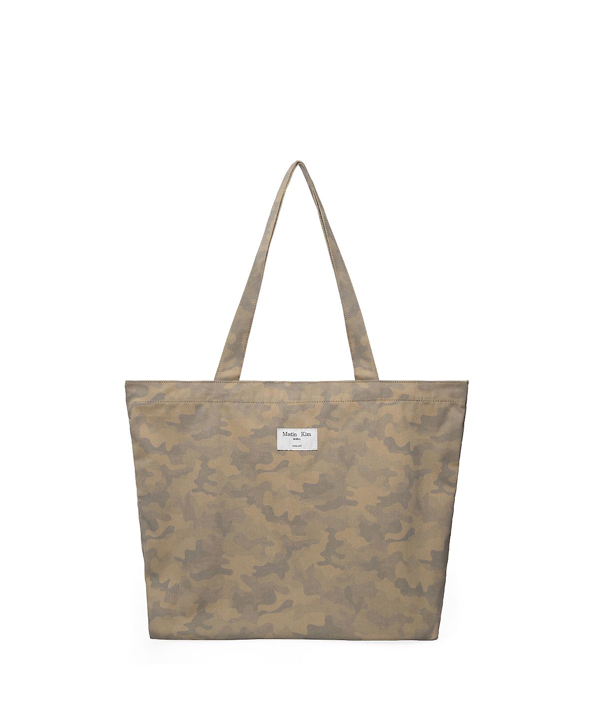 마뗑킴(MATIN KIM) MATIN WASHED PATTERN ECOBAG IN KHAKI