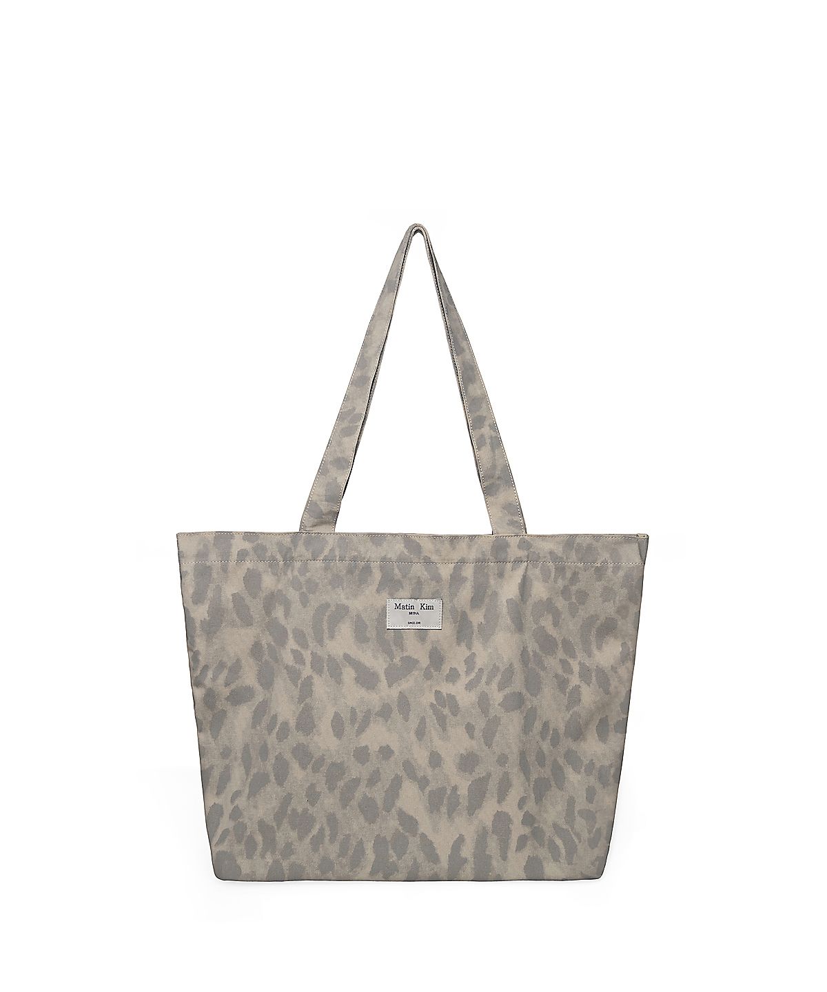 마뗑킴(MATIN KIM) MATIN WASHED PATTERN ECOBAG IN LIGHT GREY