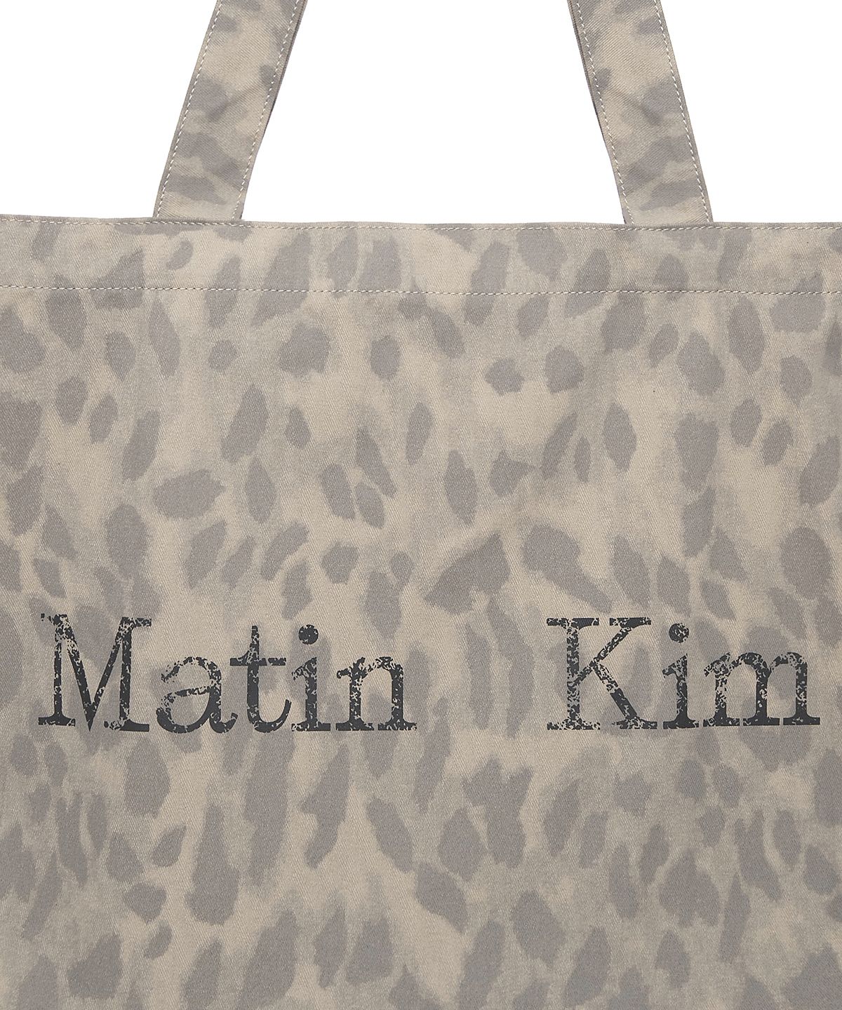 마뗑킴(MATIN KIM) MATIN WASHED PATTERN ECOBAG IN LIGHT GREY