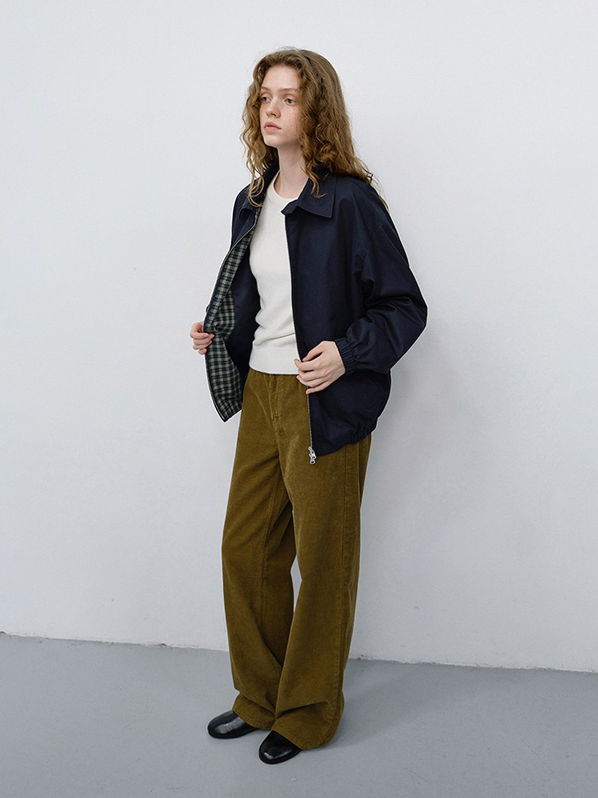 던스트(DUNST) UNISEX COLLARED BLOUSON JACKET_UDJU6C112_NAVY