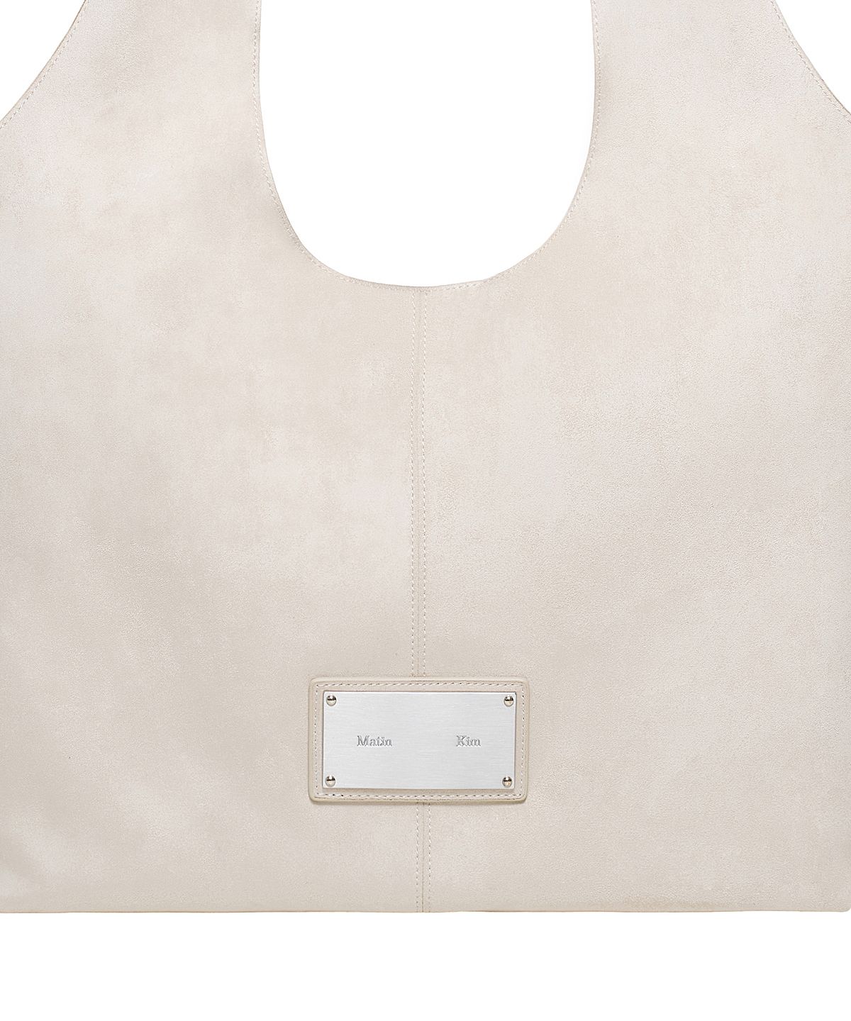 마뗑킴(MATIN KIM) SIDE ZIP SUEDE SHOULDER BAG IN IVORY