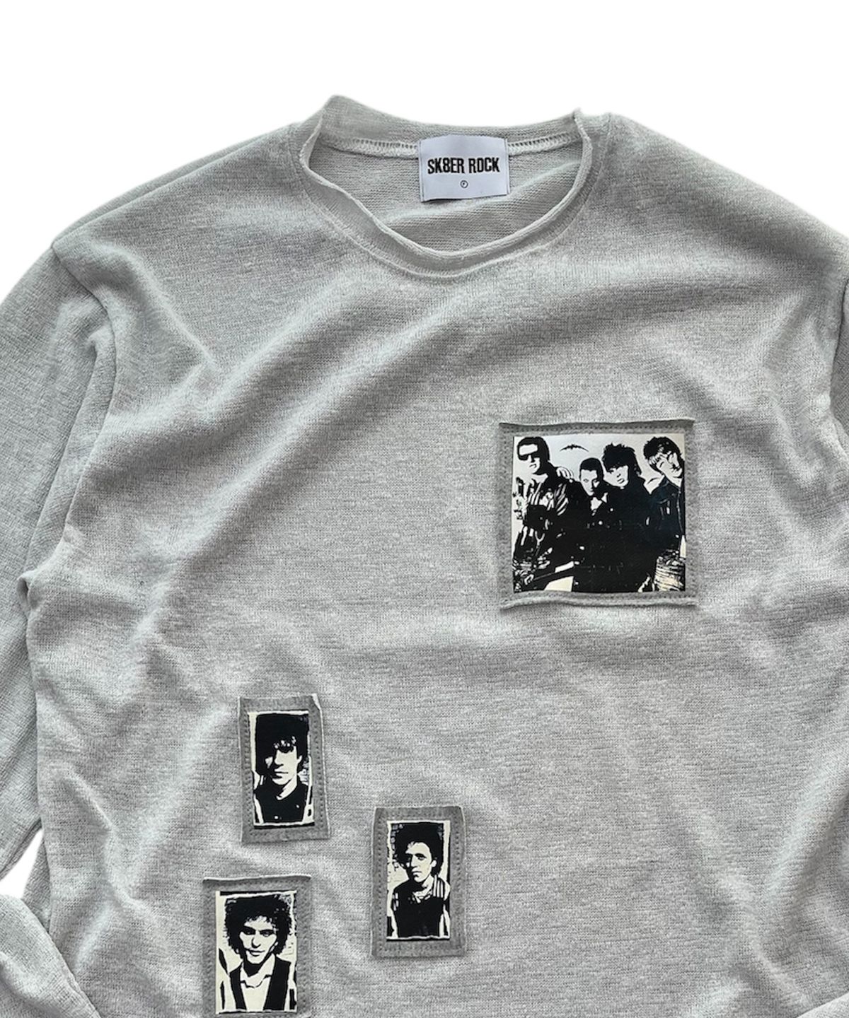 스케이터락(SK8ER ROCK) Riot Archive See-Thirough Knit (Light gray)