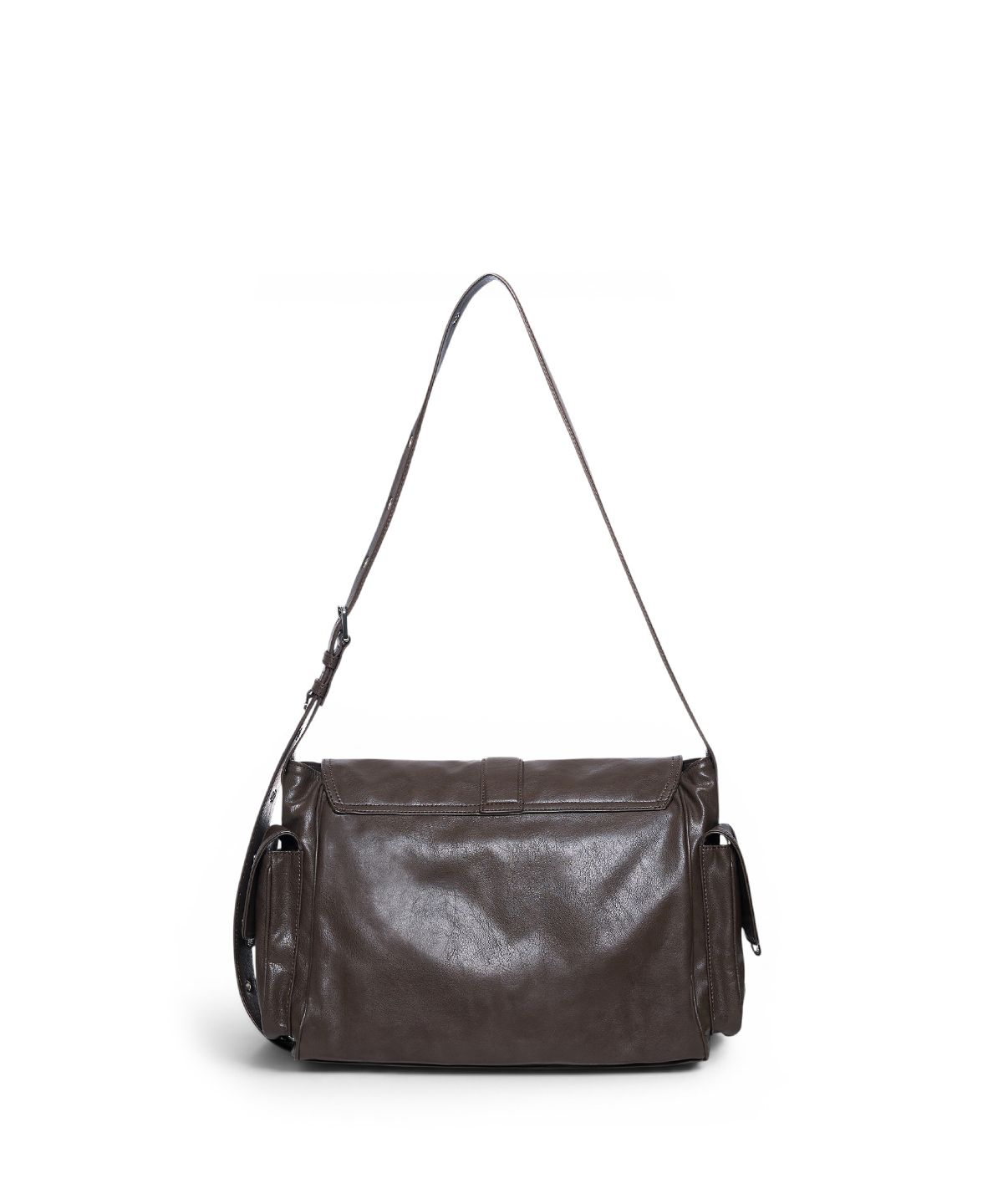 마뗑킴(MATIN KIM) DUAL POCKET MESSENGER BAG IN DARK KHAKI