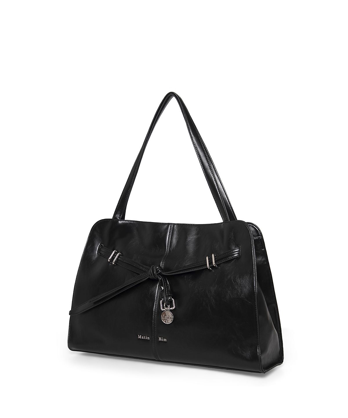 마뗑킴(MATIN KIM) DROP TAIL MELLOW BIG SHOULDER BAG IN BLACK