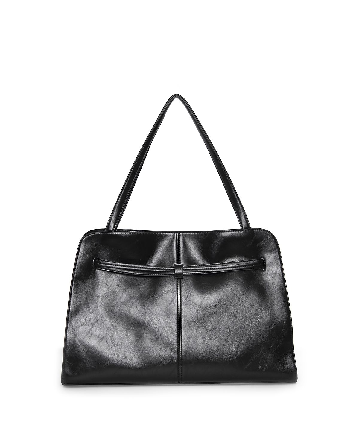마뗑킴(MATIN KIM) DROP TAIL MELLOW BIG SHOULDER BAG IN BLACK