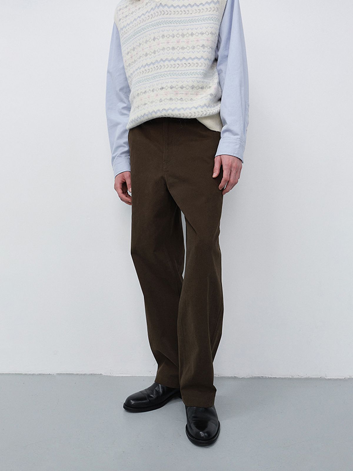 던스트 포 맨(DUNST FOR MEN) STRAIGHT CHINO SLACKS_UDPA6C301_BROWN