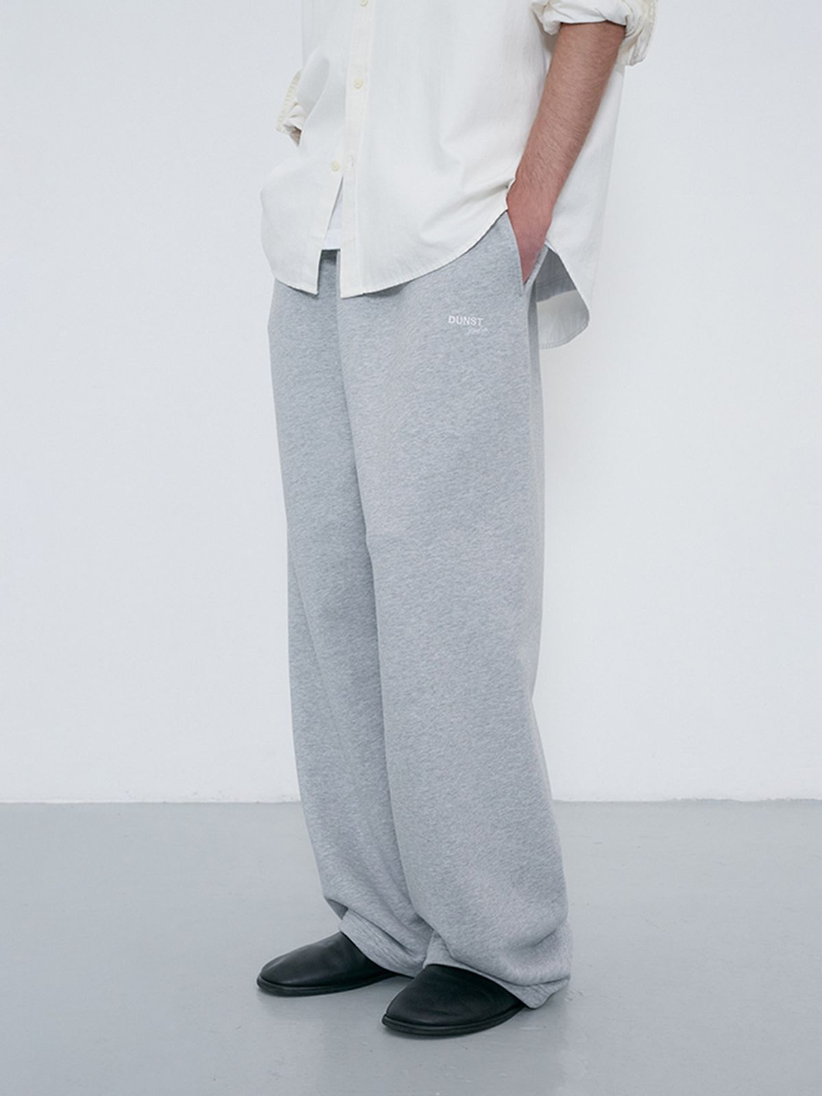 던스트 포 맨(DUNST FOR MEN) UNISEX STRAIGHT SWEATPANTS_UDPA6C101_MELANGE GREY