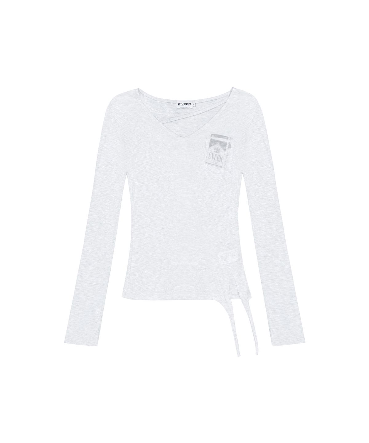 이와이이알(EYEER) V-neck Mesh Long Sleeve - White