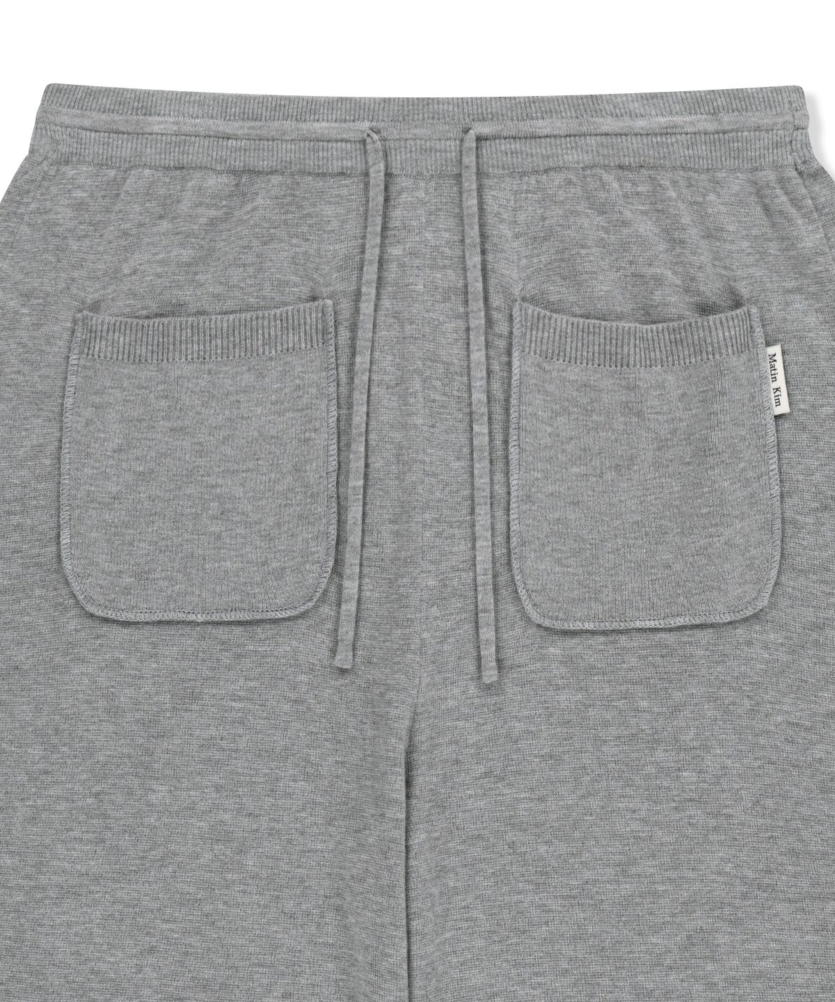 마뗑킴(MATIN KIM) LEG WARMER KNIT JOGGER PANTS IN GREY
