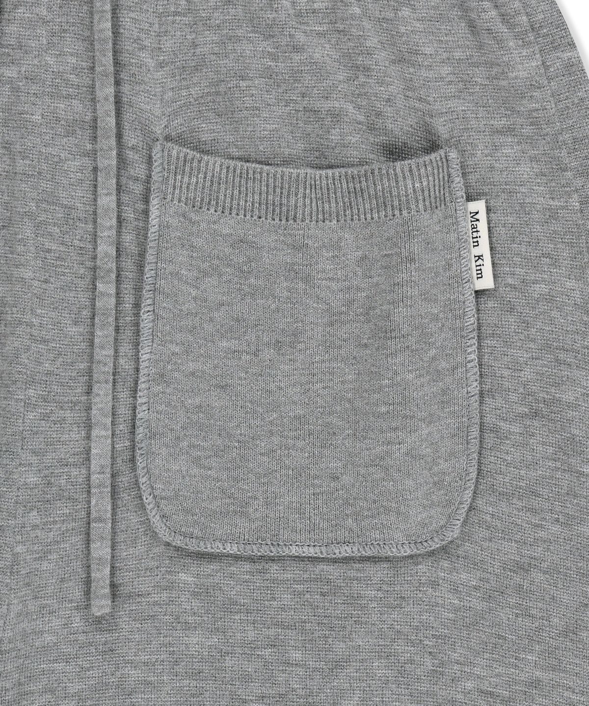마뗑킴(MATIN KIM) LEG WARMER KNIT JOGGER PANTS IN GREY