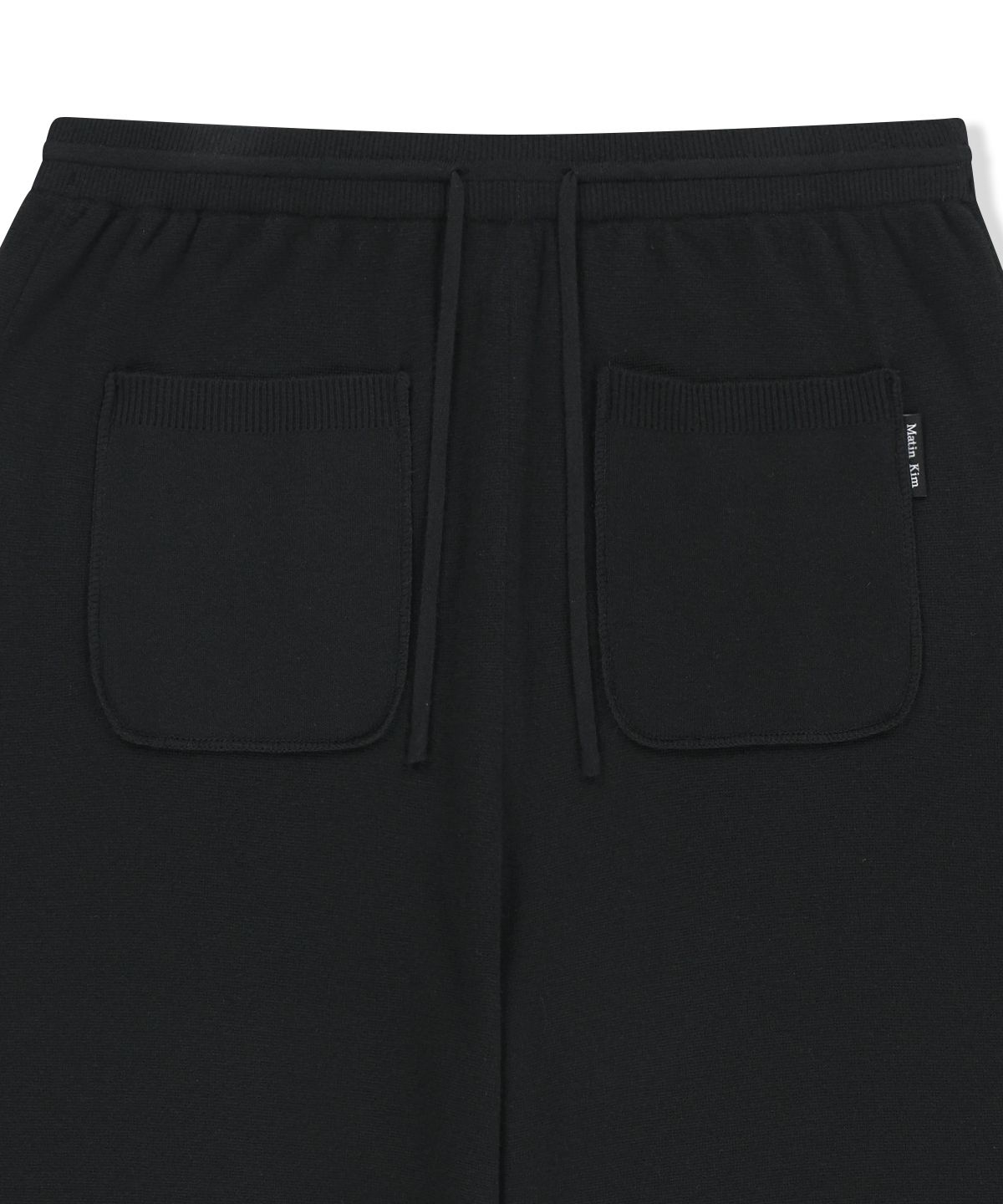 마뗑킴(MATIN KIM) LEG WARMER KNIT JOGGER PANTS IN BLACK