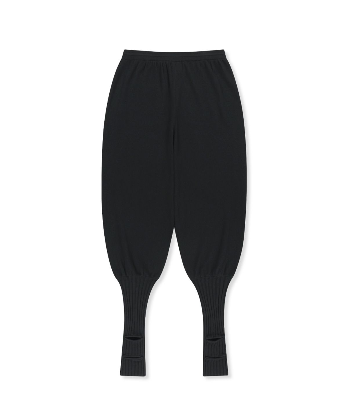 마뗑킴(MATIN KIM) LEG WARMER KNIT JOGGER PANTS IN BLACK